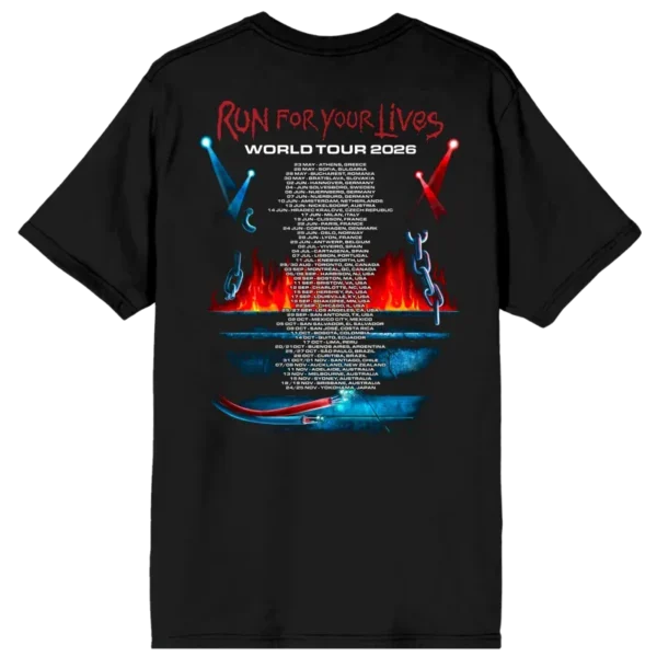 Iron Maiden 3D 2026 Tour Tee back