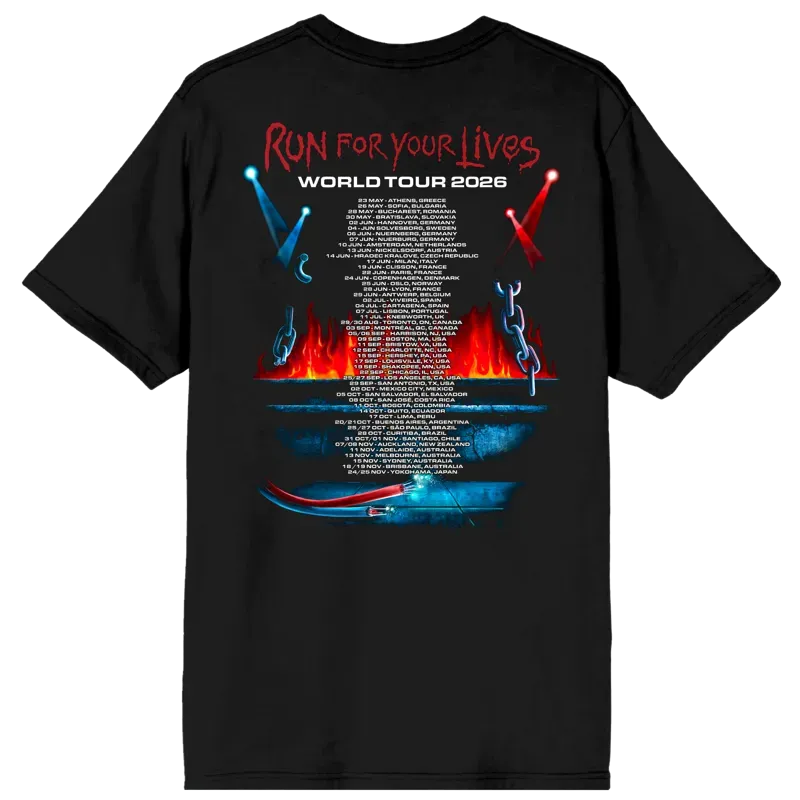 Iron Maiden 3D 2026 Tour Tee back