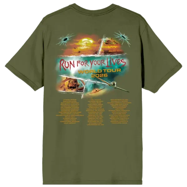 Iron Maiden Aces High 2026 Tour Tee back