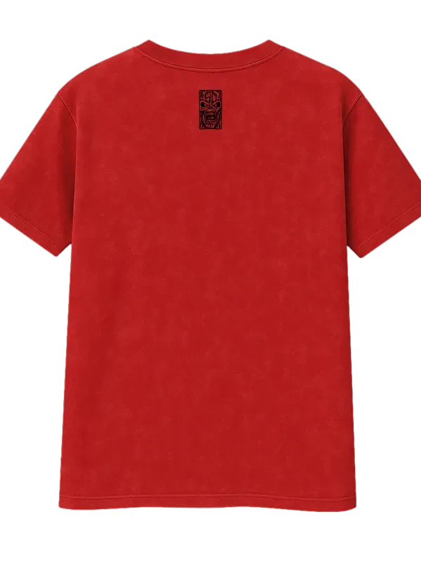 Iron Maiden Est. 1975 Logo Vintage Red Tee back