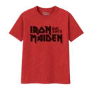Iron Maiden Est. 1975 Logo Vintage Red Tee front