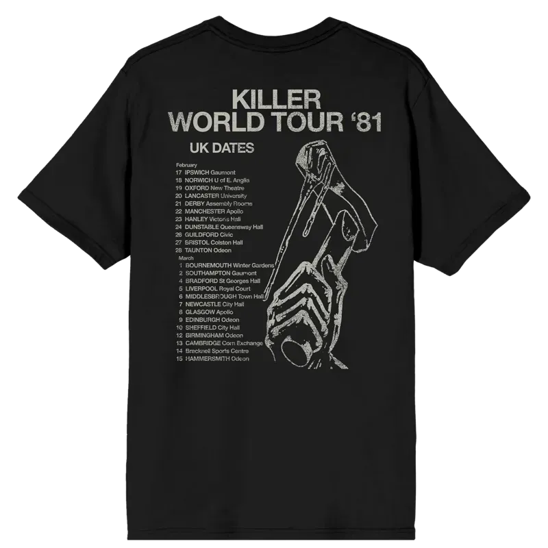 Iron Maiden Killer 1981 Vintage Tour Tee