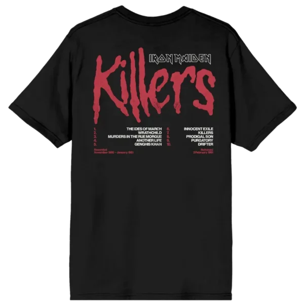 Iron Maiden Killers 45 Tracklist Tee