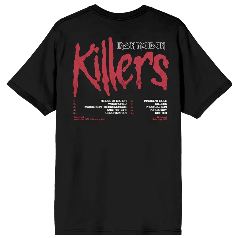 Iron Maiden Killers 45 Tracklist Tee