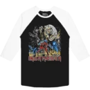 Iron Maiden Number of the Beast Vintage Baseball Tee front
