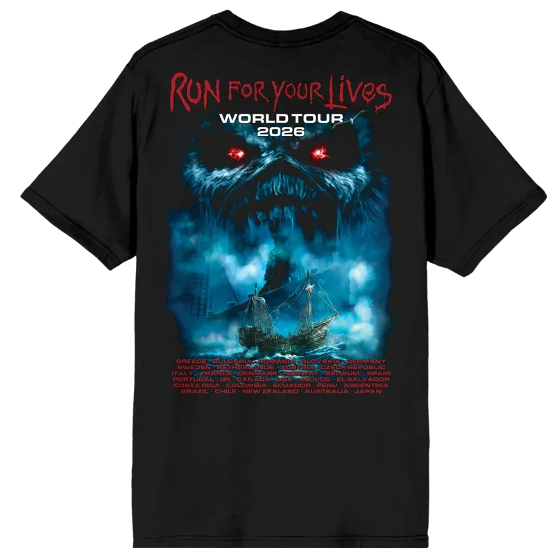 Iron Maiden Powerslave Mariner 2026 Tour Tee back