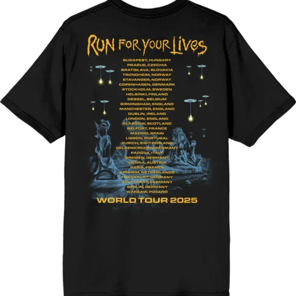 Iron Maiden Retro Clairvoyant 2025 Tour Tee back