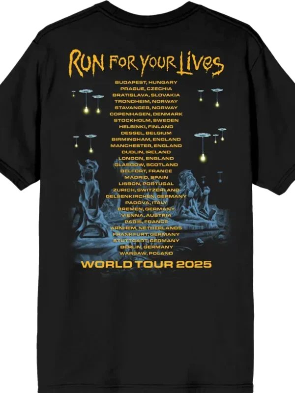 Iron Maiden Retro Clairvoyant 2025 Tour Tee back