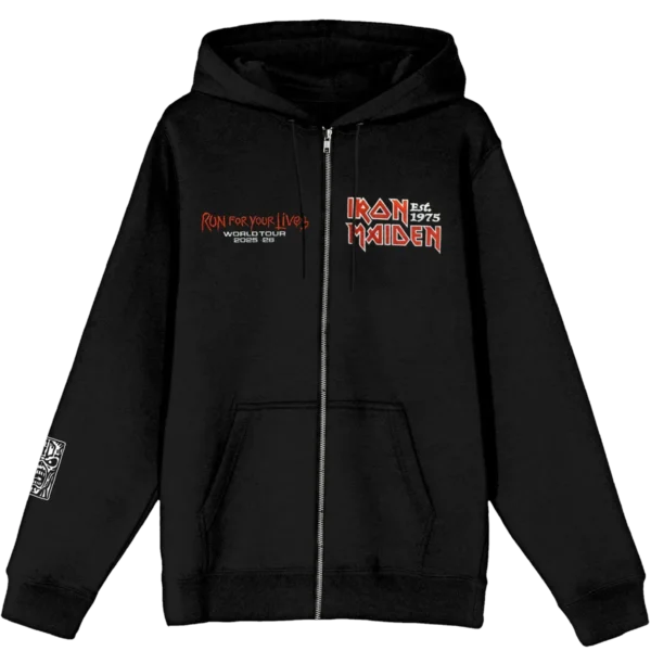Iron Maiden Run For Your Lives Tour Zip Hoodie