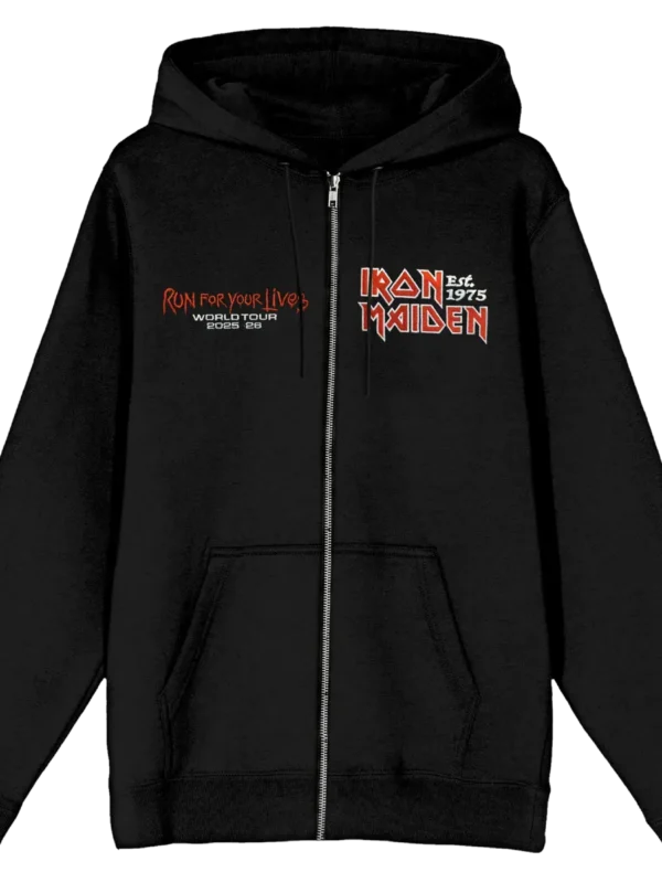Iron Maiden Run For Your Lives Tour Zip Hoodie