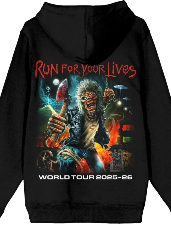 Iron Maiden Run For Your Lives Tour Zip Hoodie