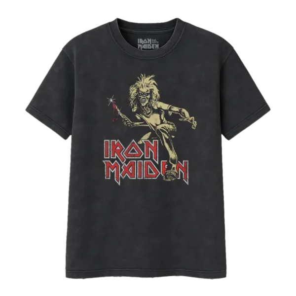 Iron Maiden Sanctuary Eddie 1980 Tour Vintage Black Tee