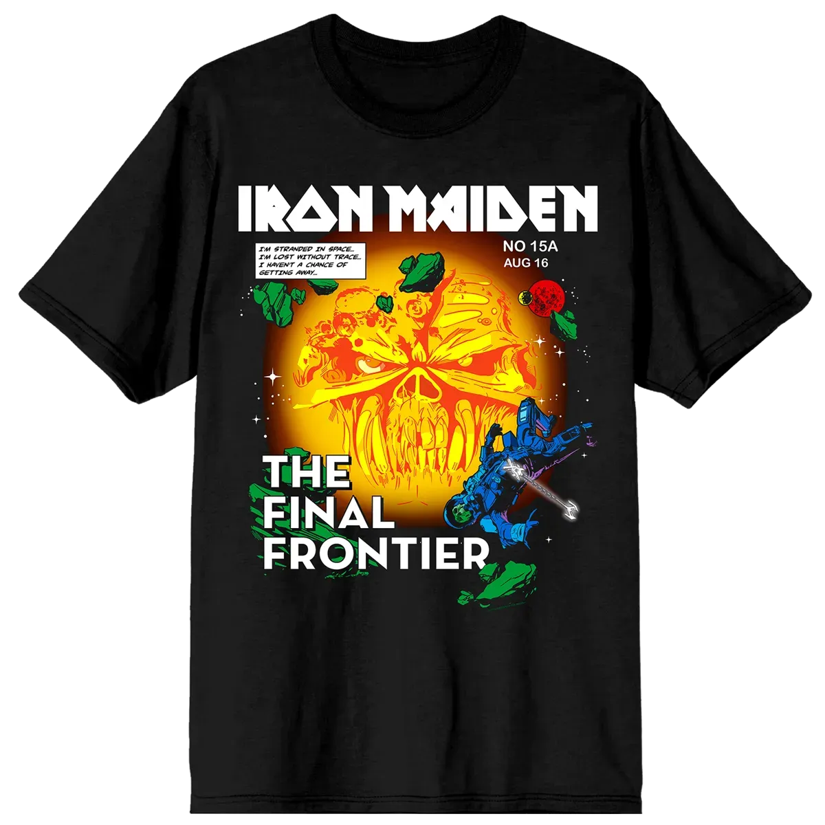 Iron Maiden The Final Frontier Comic Cover Tee