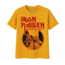 Iron Maiden Running Free Vintage Gold Tee front