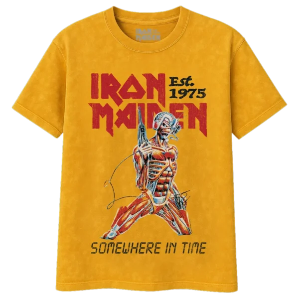 Iron Maiden Somewhere in Time Vintage Gold Tee