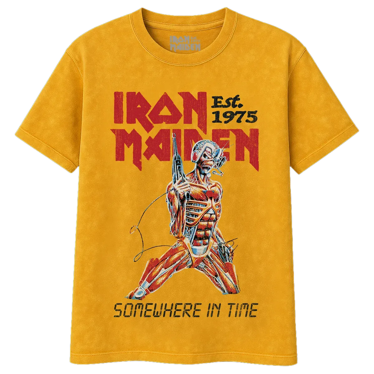 Iron Maiden Somewhere in Time Vintage Gold Tee